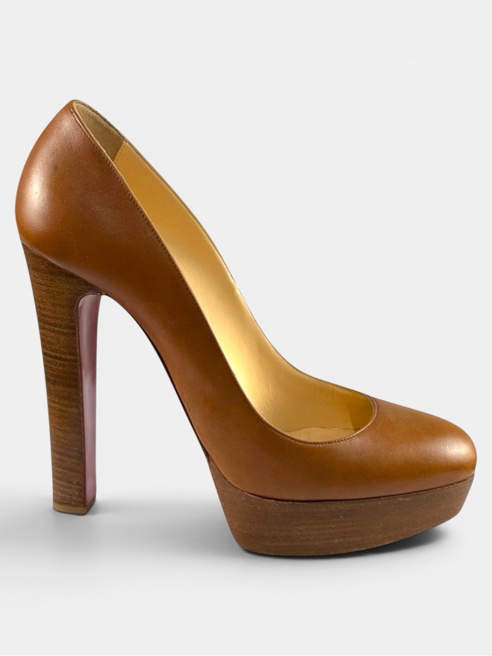 Christian Louboutin Brown Leather Bibi Pumps Size 39.5